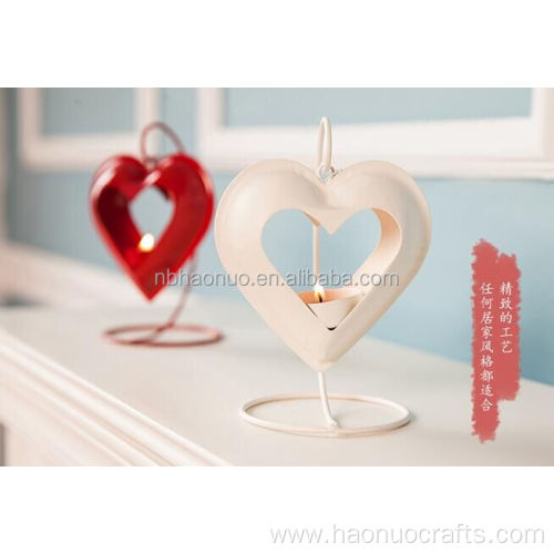 Popular Love Heart hanging wrought iron candlestick